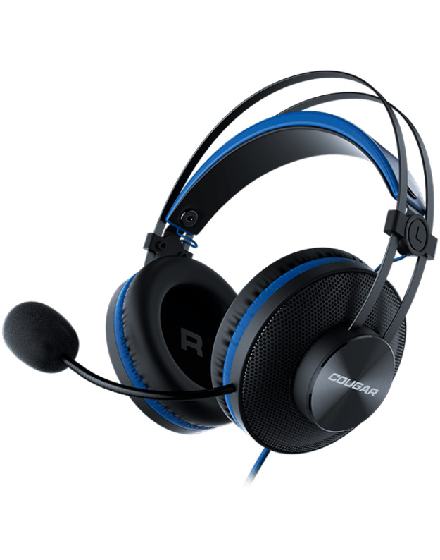 Cougar | Immersa Essential Blue | Headset | Driver 40mm /9.7mm noise cancelling Mic./Stereo 3.5mm 4-pole and 3-pole PC adapter / Blue