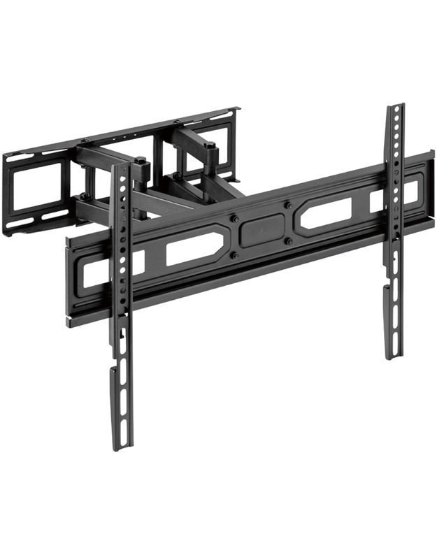 Free-tilt design: simplifies adjustment for better visibility and reduced glareSwivel mechanism provides maximum viewing flexibilitySpirit level ensures perfect positioningConvenient cable holder. 37-80". Max 40kg.