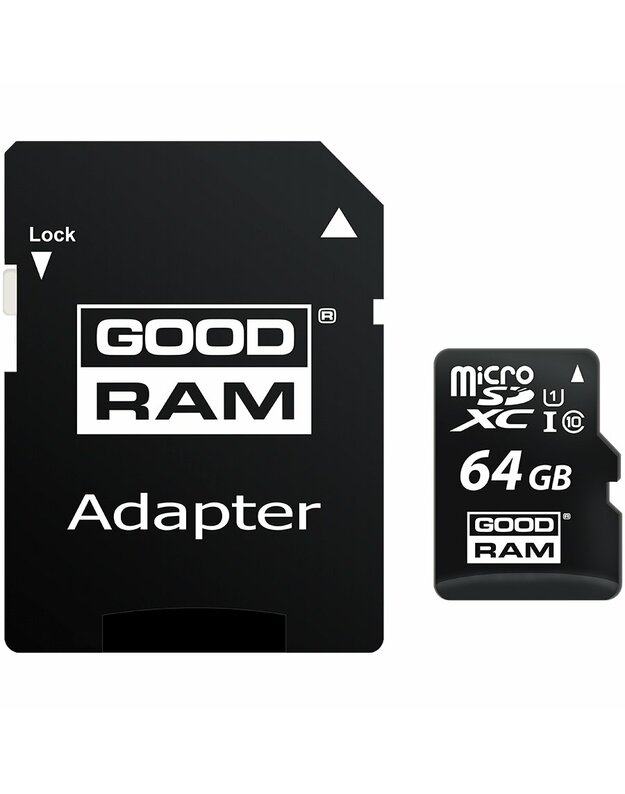 GOODRAM 64GB MICRO CARD cl 10 UHS I + adapter, EAN: 5908267930151