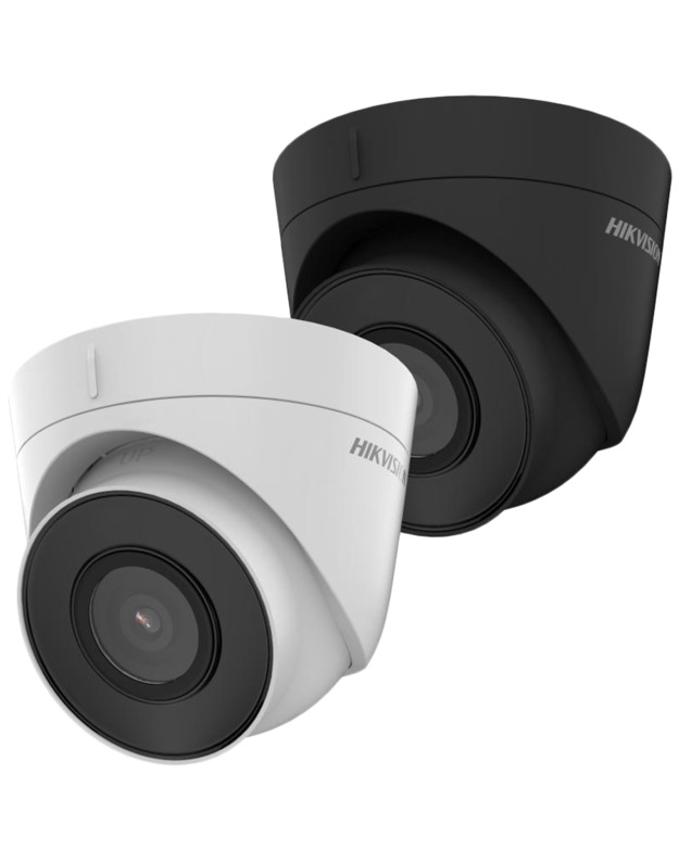 Hikvision 4MP IP Turret camera, H265+ 1/3" progressive CMOS, 2688 × 1520 Effective Pixels, 20fps@1440P, Focal Length 2.8mm FOV 99°, 0.01Lux@(F2.0,AGC ON), B/W 0 Lux with IR