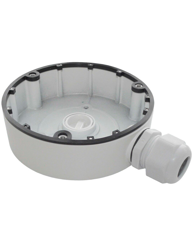 Hikvision Junction box, Φ126.7 mm × 35 mm, Aluminum, white