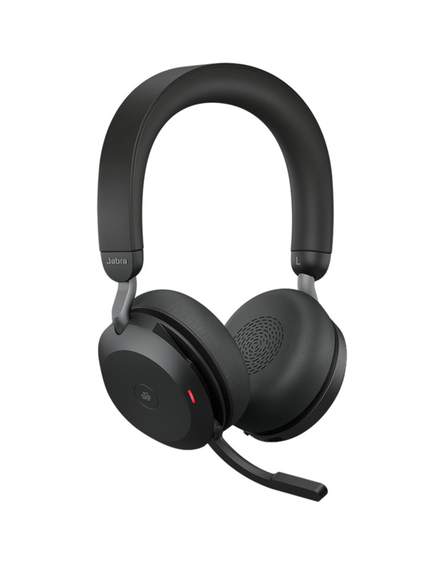 JABRA EVOLVE2 75, Link380a MS Stereo Black, EVOLVE2 75 headset Black MS, Link 380 BT adapter USB-A MS,1.2m USB-C to USB-A cable, carry pouch, warranty and warning (safety leaflets)