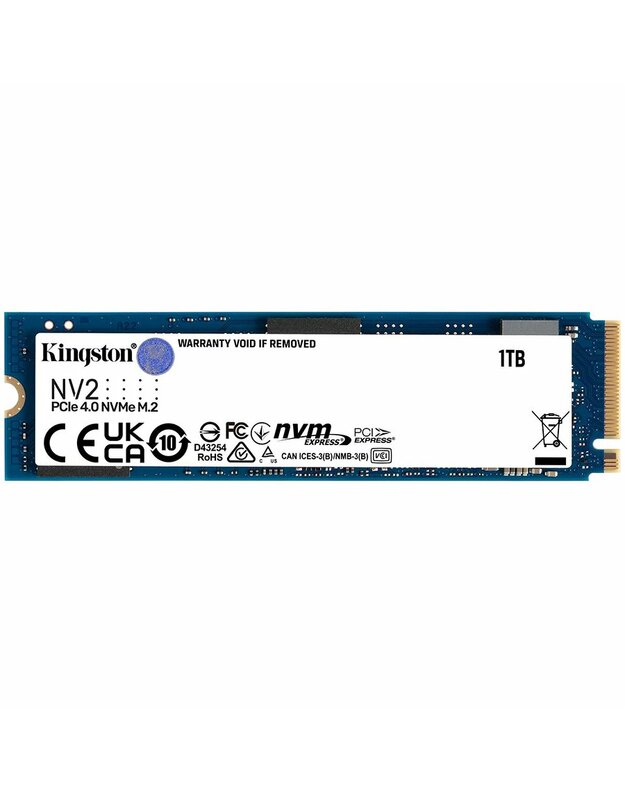 Kingston 1000GB/1TB NV2 M.2 2280 PCIe 4.0 NVMe SSD, up to 3500/2100MB/s, 320TBW, EAN: 740617329919