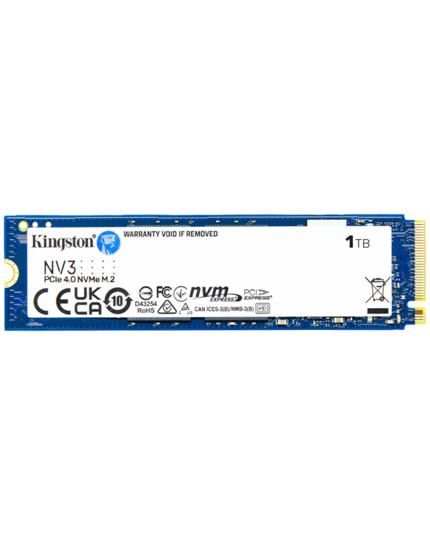 Kingston SSD 1TB NV3 M.2 2280 PCIe 4.0 NVMe SSD , EAN: 740617344790