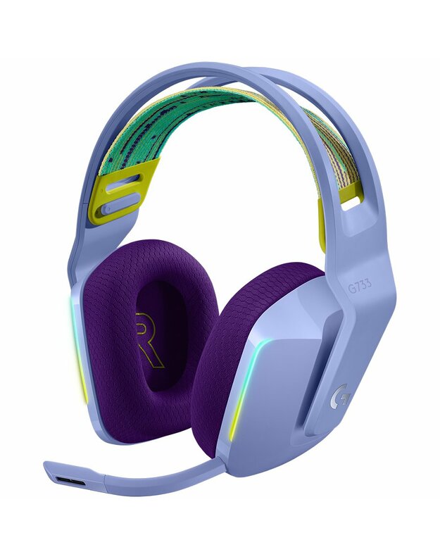 LOGITECH G733 LIGHTSPEED Wireless RGB Gaming Headset - LILAC