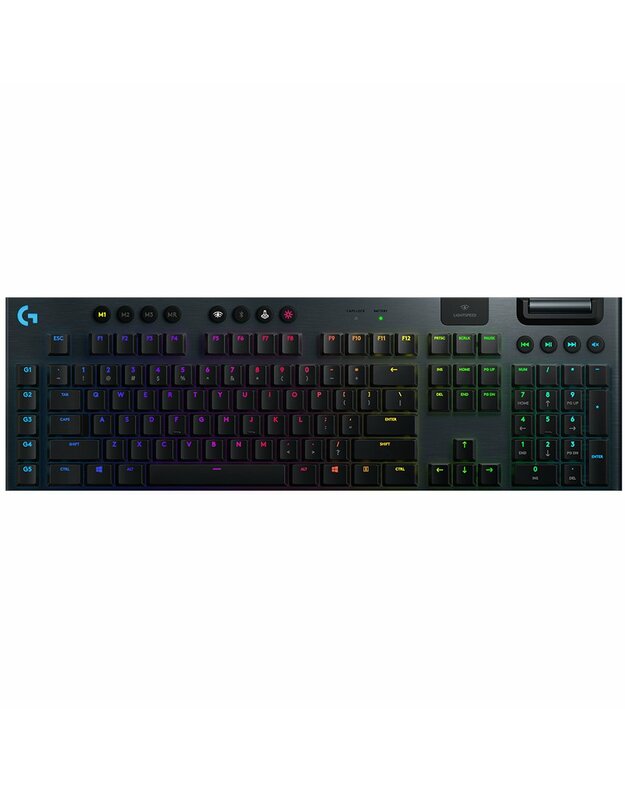 LOGITECH G915 LIGHTSPEED Wireless Mechanical Gaming Keyboard - CARBON - NORDIC - TACTILE