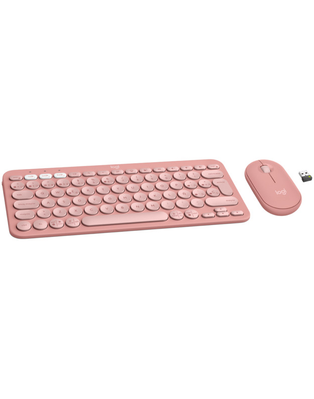 LOGITECH Pebble 2 Bluetooth Keyboard Combo - TONAL ROSE - US INT