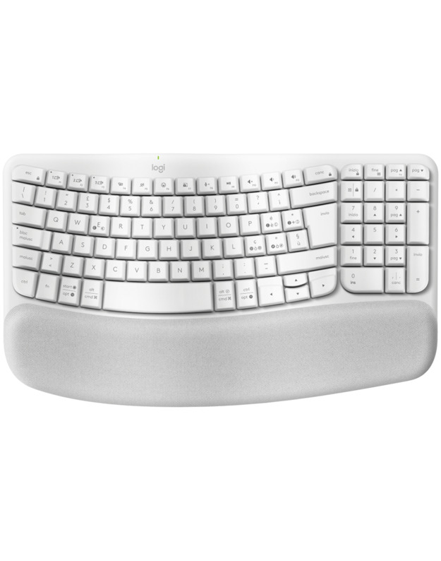 LOGITECH Wave Bluetooth ergonomic keyboard - OFFWHITE - NORDIC