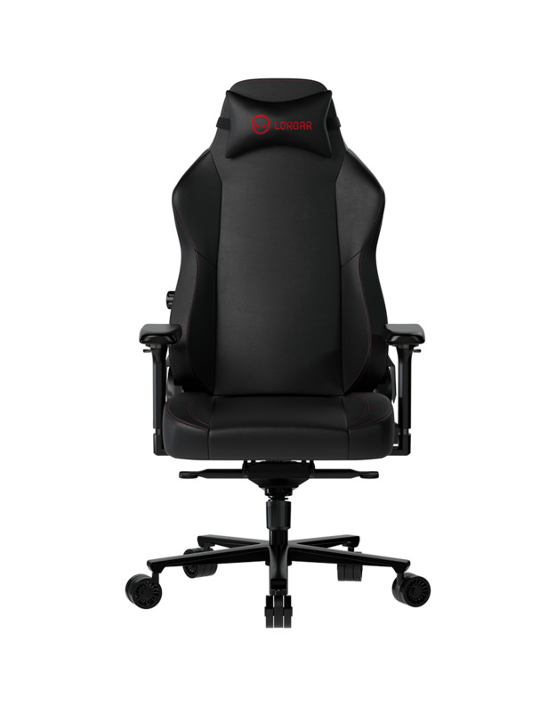 LORGAR Embrace 533, Gaming chair, PU eco-leather, 1.8 mm metal frame, multiblock mechanism, 4D armrests, 5 Star aluminium base, Class-4 gas lift, 75mm PU casters, Black