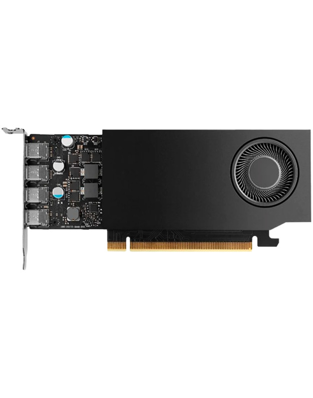 PNY NVIDIA A1000 8GB LowProfile PCI-Express 4.0 x16, LP8 GB GDDR6 128-bit 4x Mini DP 1.4 Installguide, Supportguide 4x mDP to DP adapter, 1x LP bracket"