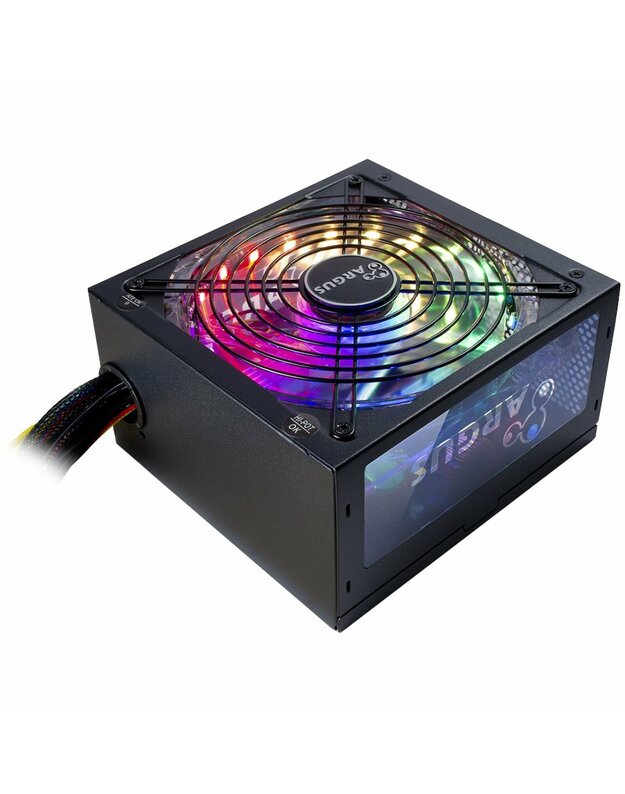 Power Supply INTER-TECH Argus RGB, 80PLUS Bronze, 700W, Retail, 1x140 Fan, 1x20+4Pin, 4+4Pin, 2xPCI-e 6+2Pin, 3x4Pin (Molex), 6xSATA, 1xFDD, rev 2.0