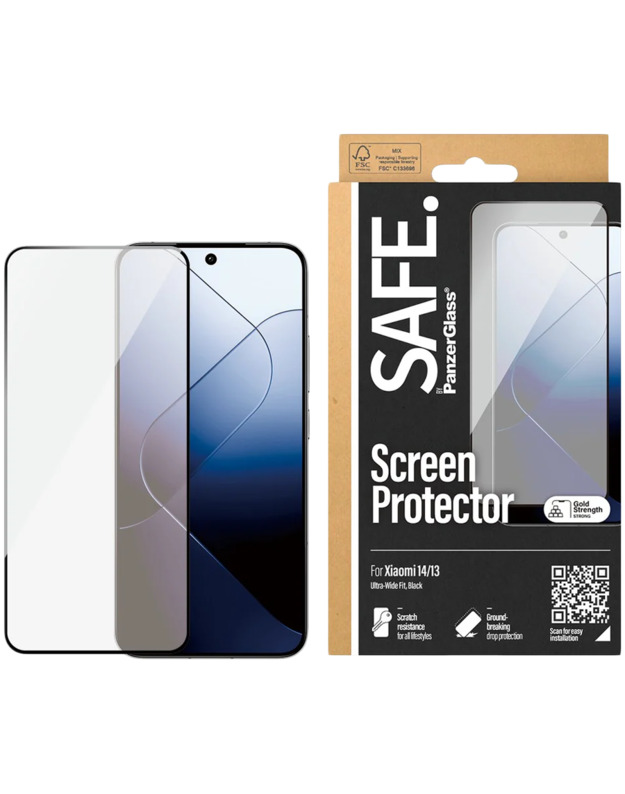 SAFE. by PanzerGlass Screen Protector Xiaomi 14 | 13 | Ultra-Wide Fit