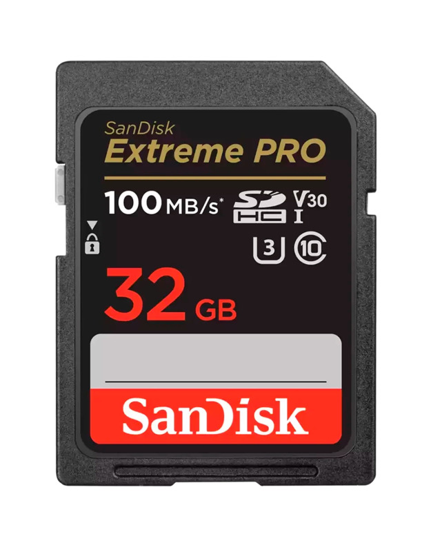 SanDisk Extreme PRO 32GB SDHC Memory Card + 2 years RescuePRO Deluxe up to 100MB/s & 90MB/s Read/Write speeds, UHS-I, Class 10, U3, V30, EAN: 619659188689