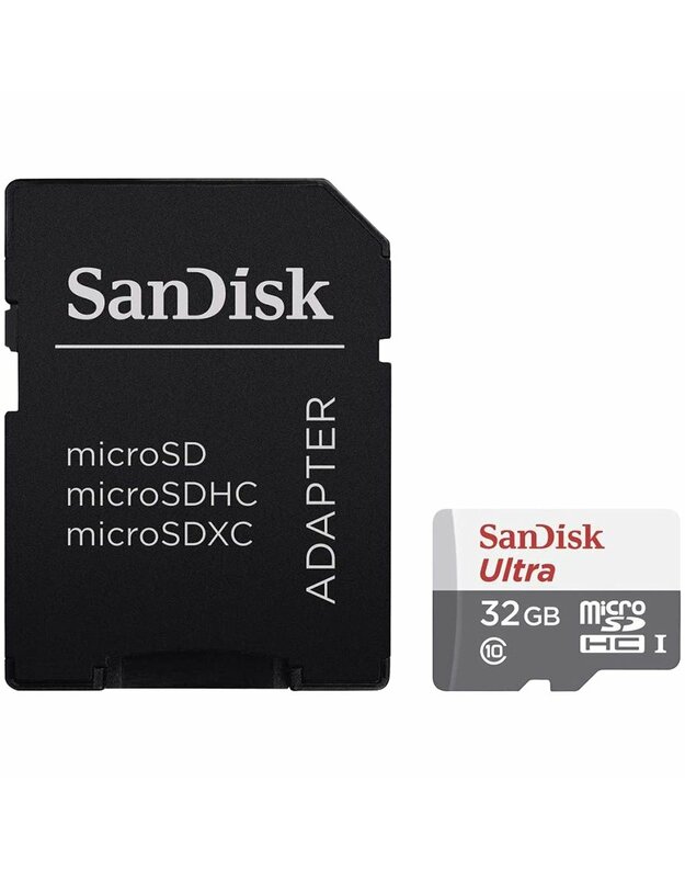 SanDisk Ultra microSDHC 32GB + SD Adapter 100MB/s Class 10 UHS-I, EAN: 619659184377