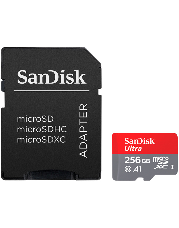 SanDisk Ultra microSDXC 256GB + SD Adapter 150MB/s  A1 Class 10 UHS-I, EAN: 619659200565