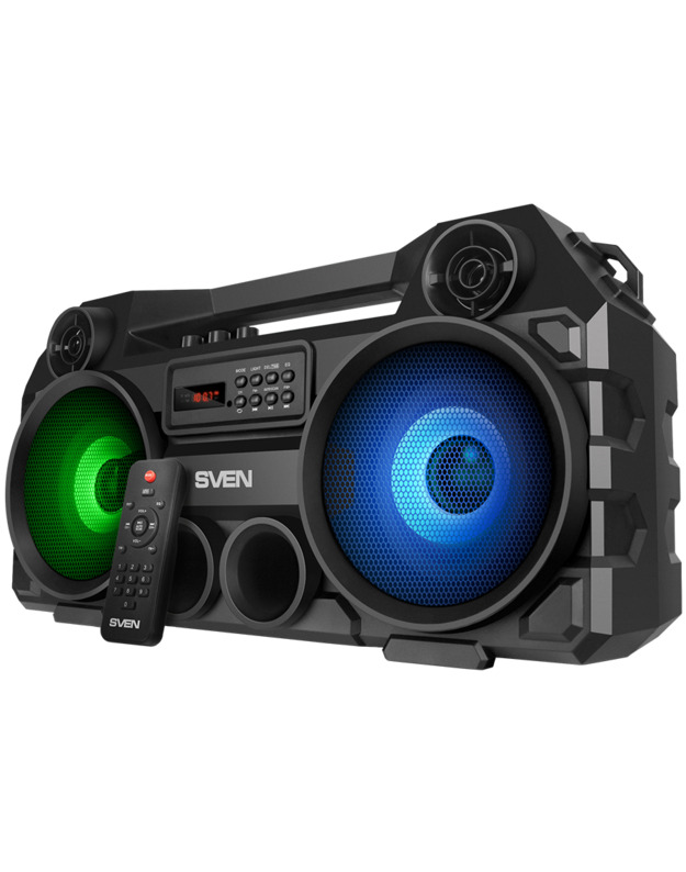 Speaker SVEN PS-580, black (36W, TWS, Bluetooth, FM, USB, microSD, LED-display, RC, 2000mA*h)