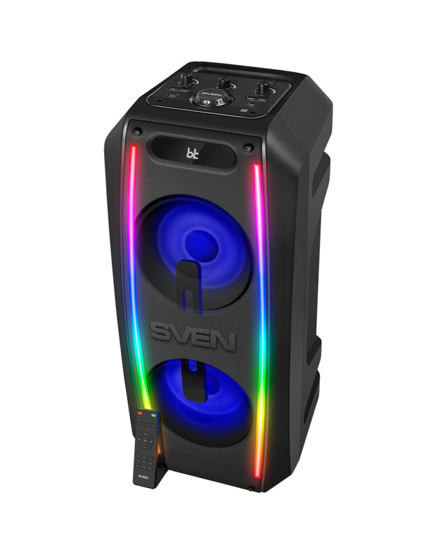 Speaker SVEN PS-740, black (100W, TWS, Bluetooth, FM, USB, microSD, LED-display, 4400mA*h)