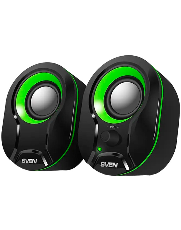 Speakers SVEN 290, black-green (5W,USB)