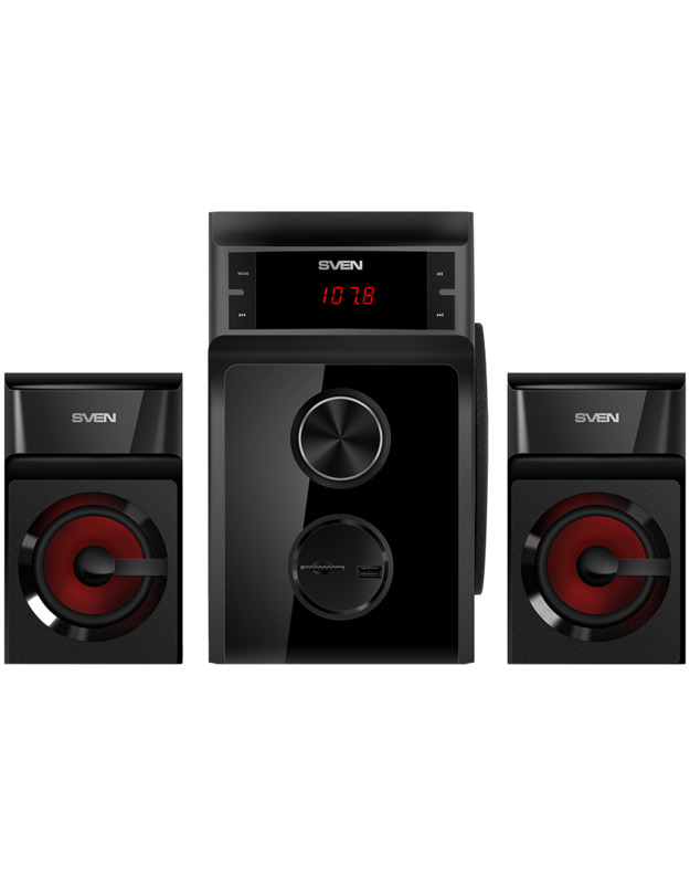 Speakers SVEN MS-302, black (40W, FM, USB/SD, Display, RC)