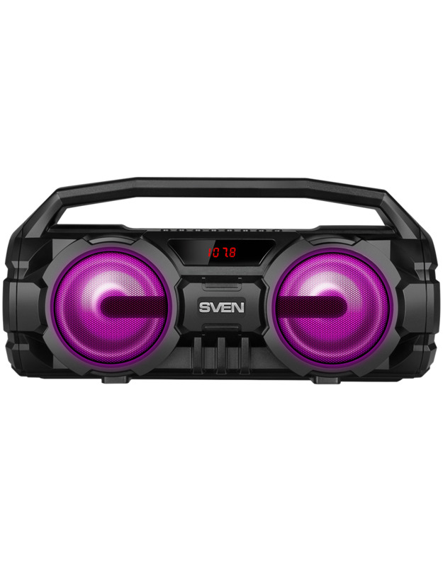 SVEN PS-415, black, Bluetooth, LED display, USB, Karaoke function.