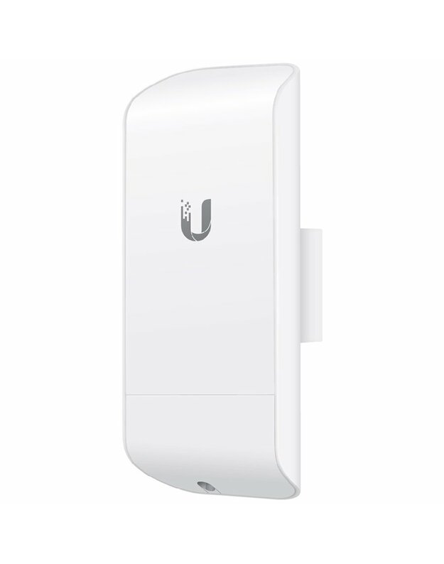 UBIQUITI airMAX NanoStation M2 loco; 2.4 GHz frequency band; Plug-and-play integration with airMAX antennas; 150+ Mbps, range 5+ km, 8.5 dBi.