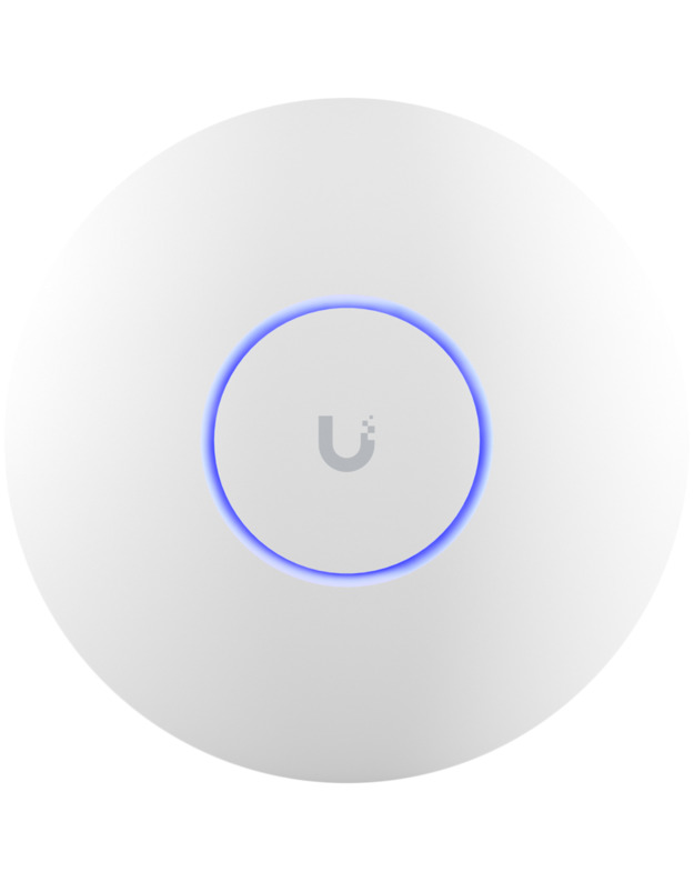 UBIQUITI U6 Long-Range; WiFi 6; 8 spatial streams; 185 m² (2,000 ft²) coverage; 350+ connected devices; Powered using PoE+; GbE uplink.