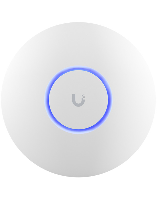 UBIQUITI U6+, WiFi 6, 4 spatial streams, 140 m² (1,500 ft²) coverage, 300+ connected devices, Powered using PoE, GbE uplink.