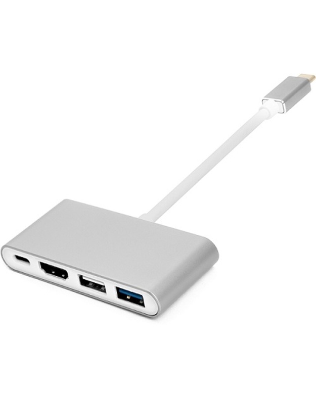 Adapteris USB C - HDMI, 4xUSB 2.0/3.0, USB C