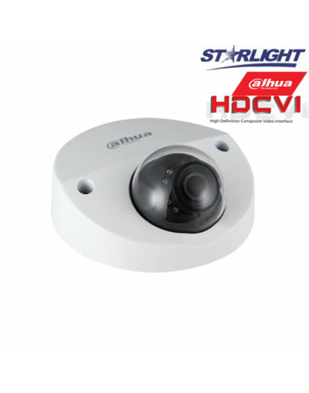 HD-CVI kam. STARLIGHT kupolinė 2MP su IR iki 20m, 2.8mm obj., STARVIS sensor., WDR, su mikrofonu