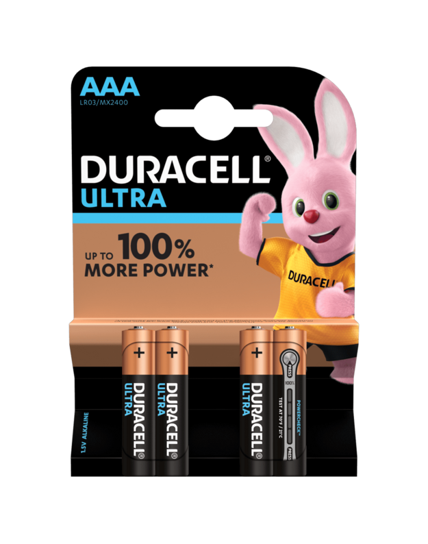 Baterijos DURACELL Ultra AAA, 4vnt.