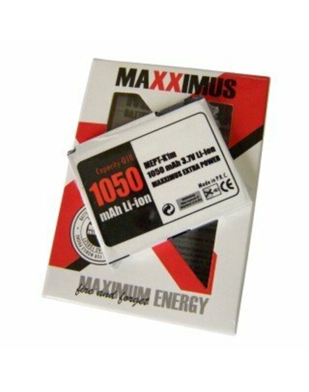 Maxximus Akumuliatoriai, Motorola MOT K1 1050mAh Li-Ion L7, C261, L2, L6, L6i , L6g, Z3, V3x, v3xx, W218, 171, L72, Z6, Z1, C257, U6CВС-50