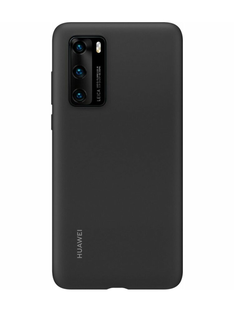 Originalus juodas dėklas Huawei P40 telefonui "Silicone Cover"