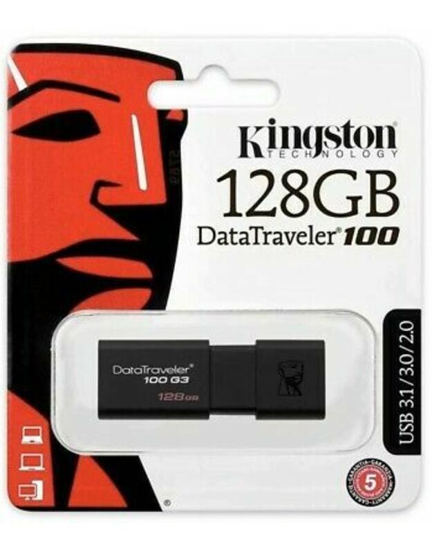 Kingston 128GB USB 3.0 DataTraveler 100 G3 (130MB/s read