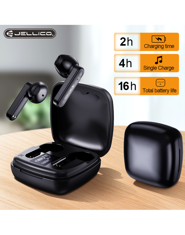 JELLICO TWS 9 WIRELESS EARBUDS BLACK