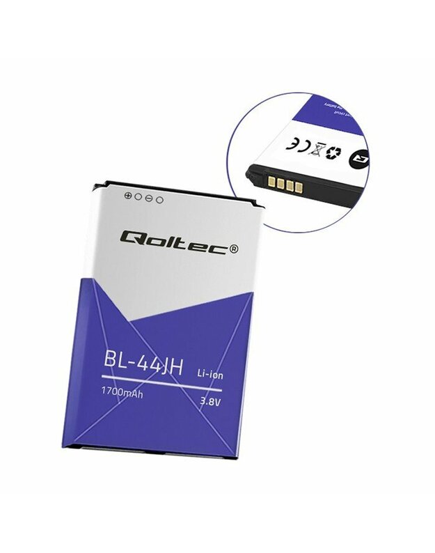 „Qoltec“ akumuliatorius, skirtas LG L7 P700 | L5 II | BL-44JH | 1700mAh