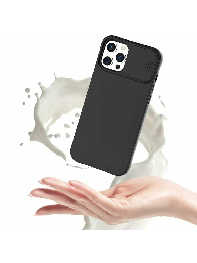 Case IPHONE 12 Nexeri Silicone Lens Privacy Slider Camera Cover black