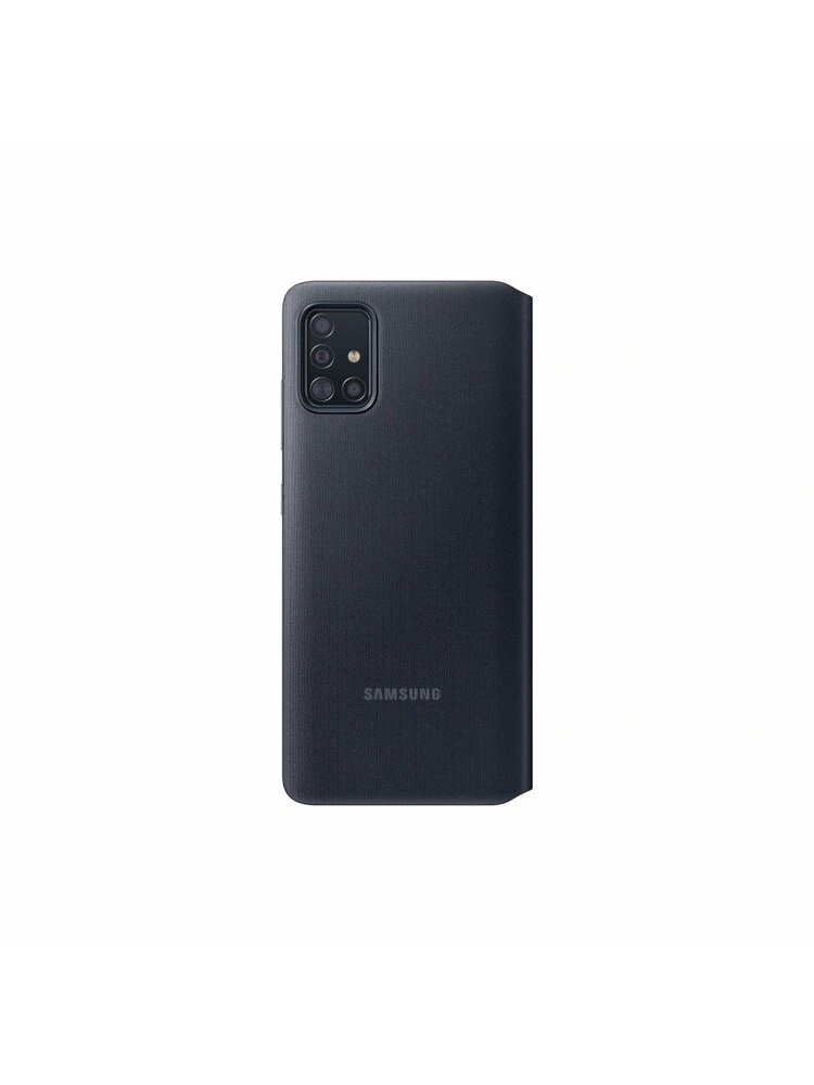  Samsung Galaxy A51 originalus juodas atverčiamas dėklas "S-View Case" telefonui "EF-EA515PBE"