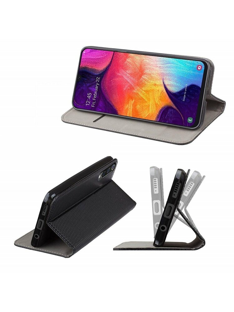 Dėklas SAMSUNG GALAXY A02S Flip Magnet juodas