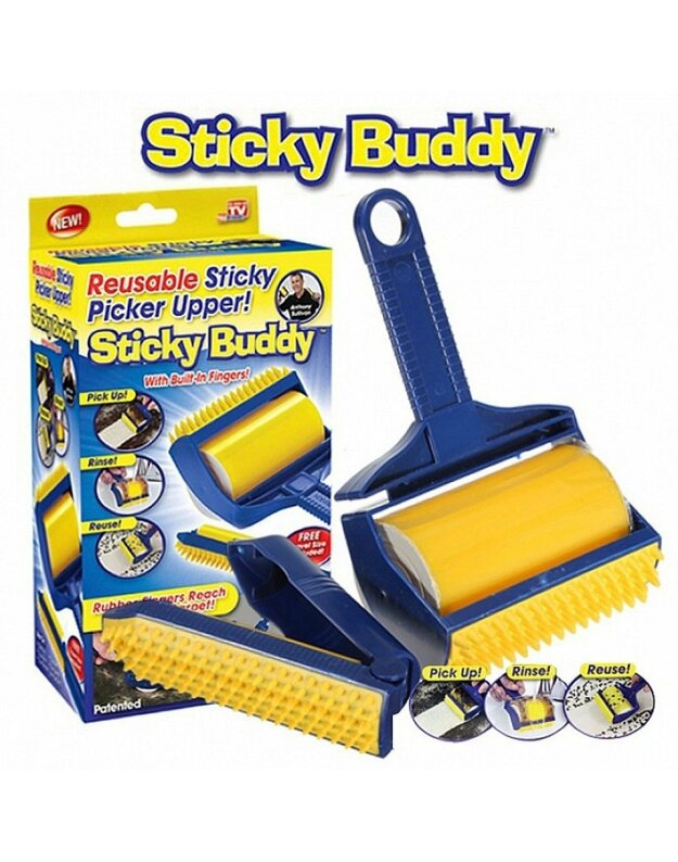 STICKY BUDDY - Silikoninis Pūkų, Plaukų Surinkiklis