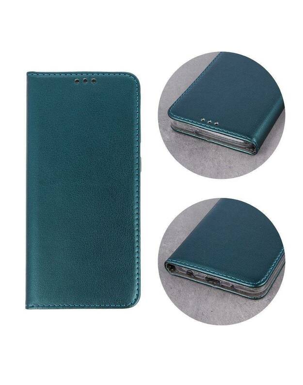 Dėklas „SAMSUNG GALAXY A02S“ knygutė „Eco Leather Magnet Book“ dėklas tamsiai žalias