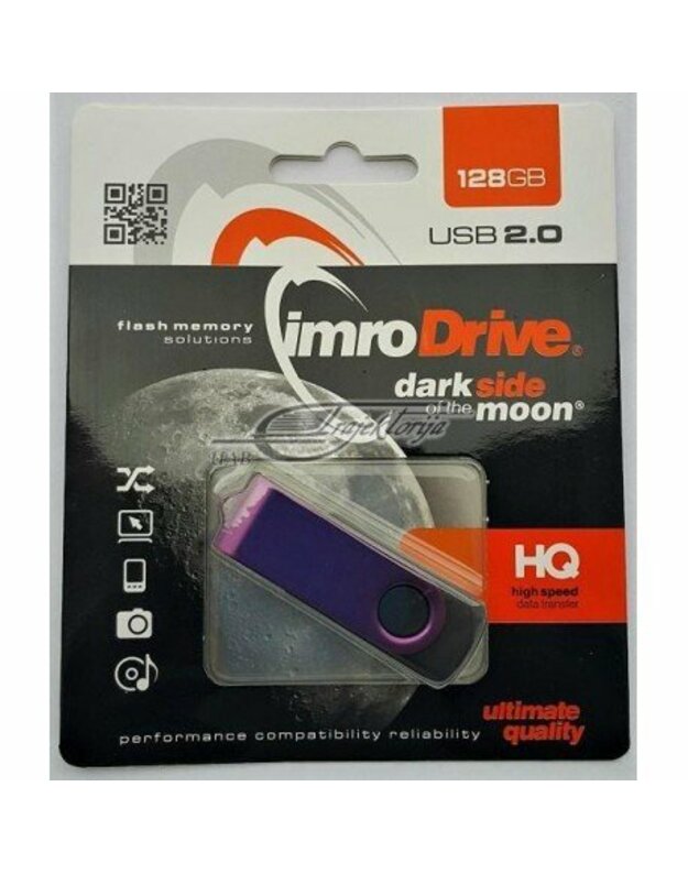 Pen drive IMRO AXIS/128G USB (128GB; USB 2.0; purple color)