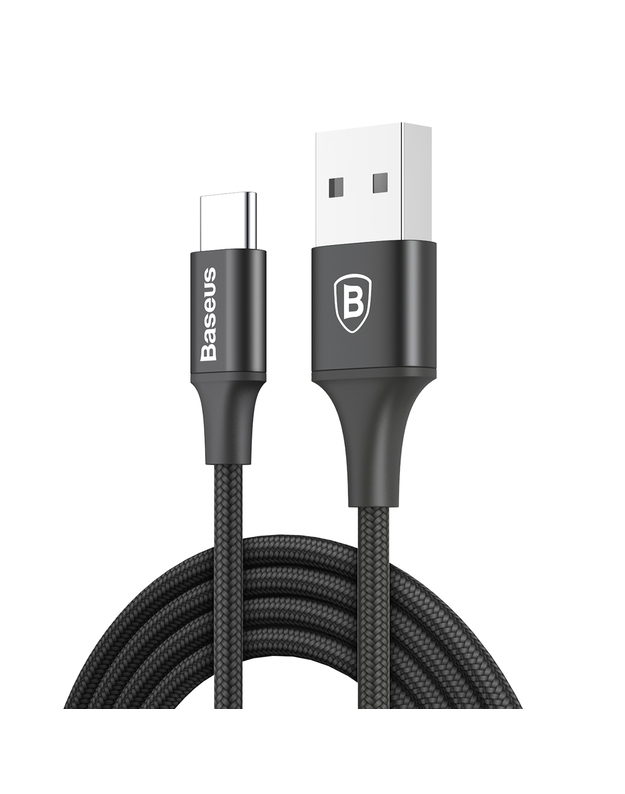 „Baseus Rapid“ serijos 2 m USB-C laidas, juodas