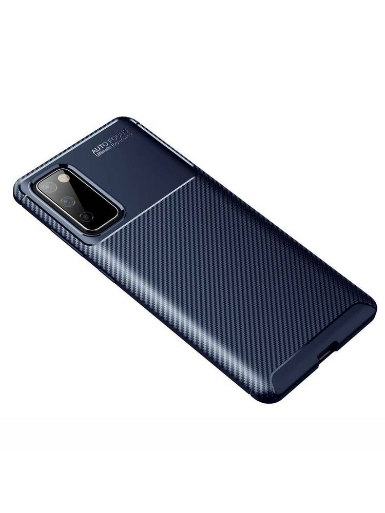 Dėklas SAMSUNG GALAXY S20 FE / S20 LITE Šarvuotas smūgiams atsparus anglies pluošto mėlynas