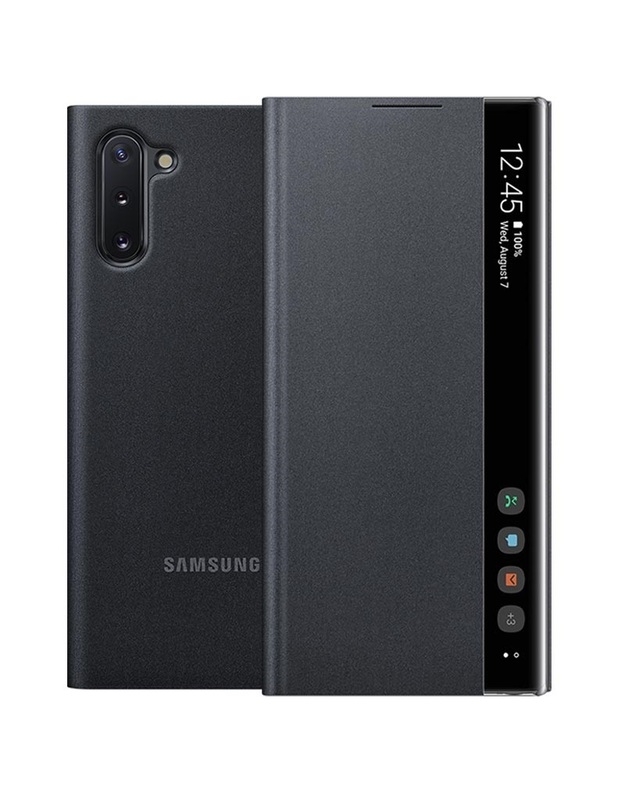 Originalus SAMSUNG dėklas  Note 10 5G, H-Flip knygutė, juoda