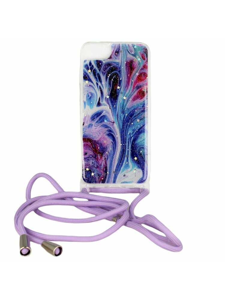 Dėklas SAMSUNG GALAXY A12 / M12 Rope Glitter Case mėlynas