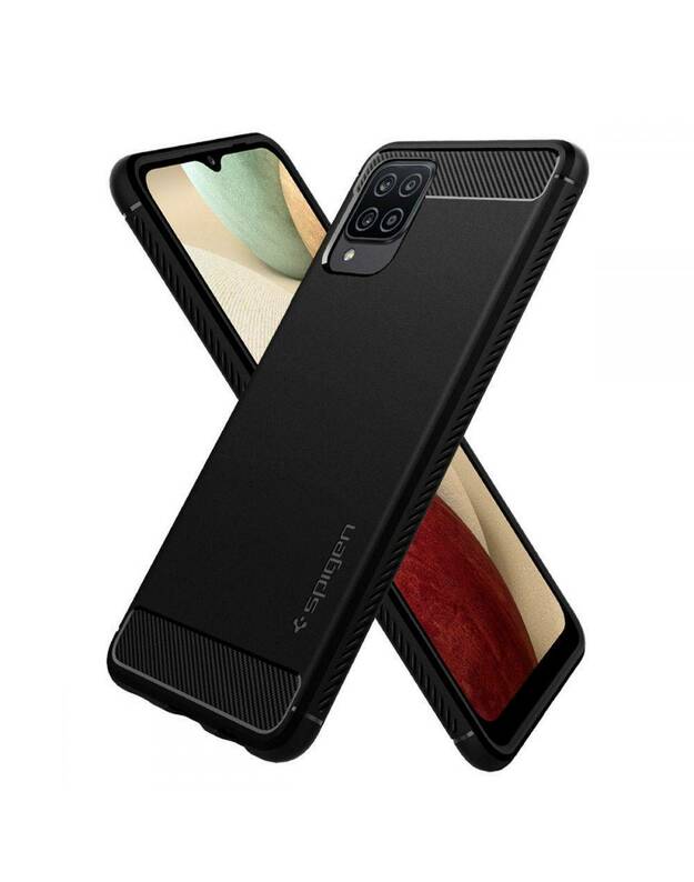 Dėklas „SAMSUNG GALAXY A12 Spigen Rugged Armor Matte black“