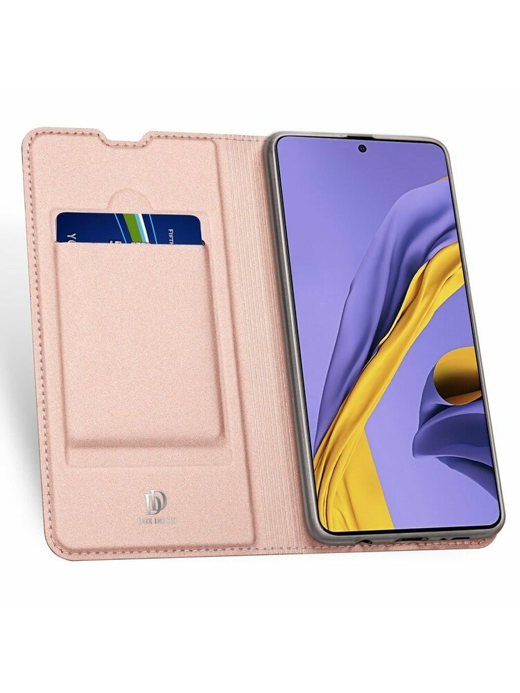 Dėklas SAMSUNG GALAXY A51 Dux Ducis Skin Leather rožinė