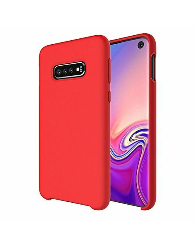 Samsung Galaxy S10 silikoninis galinio dangtelio dėklas, raudonas