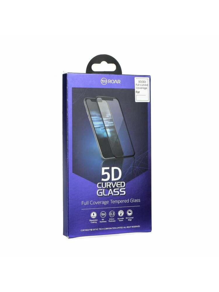 „5D Full Glue Roar Glass“ stiklas - „Samsung Galaxy A72 5G“ juodas (tinka dėklams)