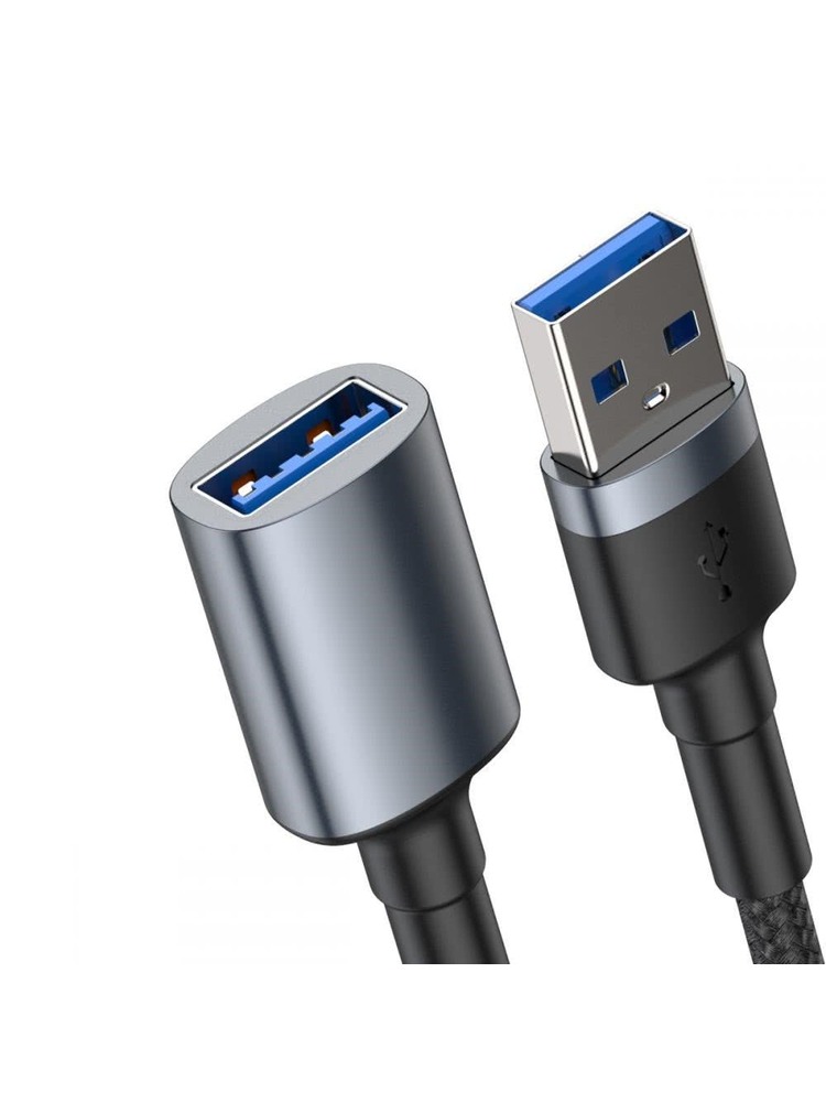 „Cable Baseus “ kabelis USB3.0 kištukas į USB3.0 lizdas, 2A, 1 m, tamsiai pilkas